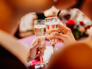 Valentine's Day champagne toast for fleming's