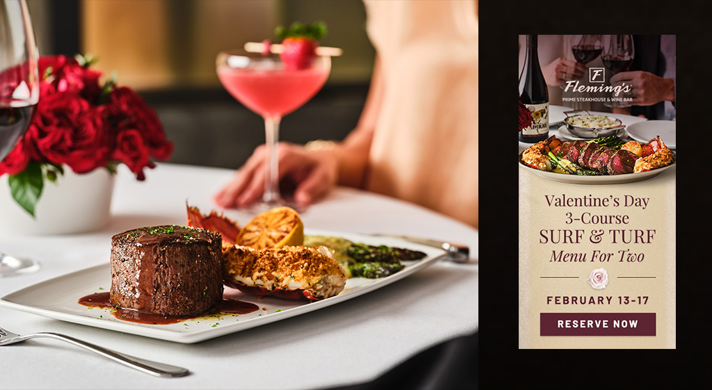 Fleming's Valentine's Day image and banner